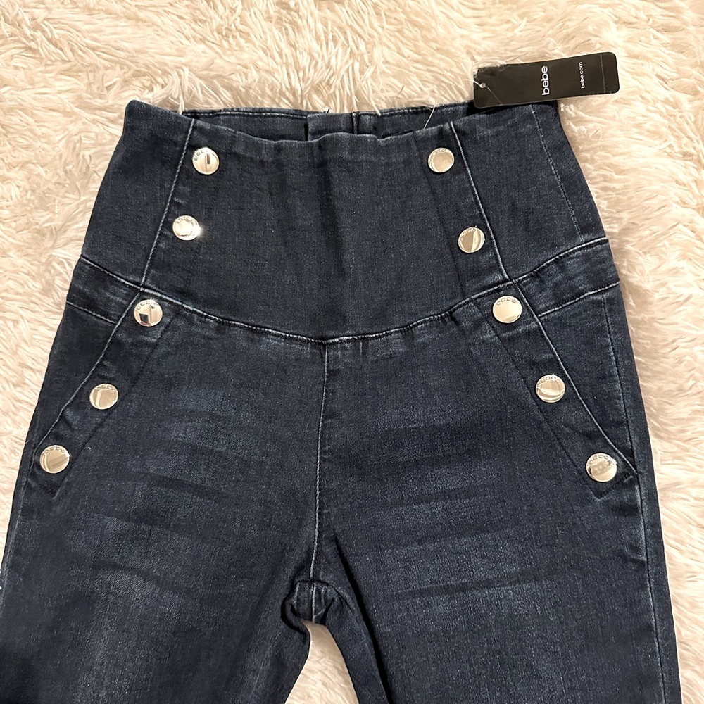 BeBe high waist skinny Jeans size 26 NWT